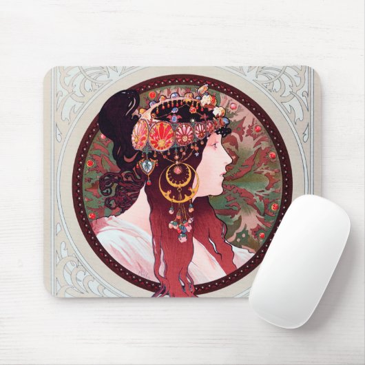 Alphonse Mucha Mousepad (Mit Mouse)