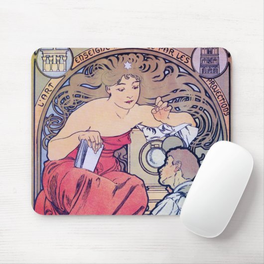 Alphonse Mucha Mousepad (Mit Mouse)