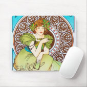 Alphonse Mucha Mousepad (Mit Mouse)