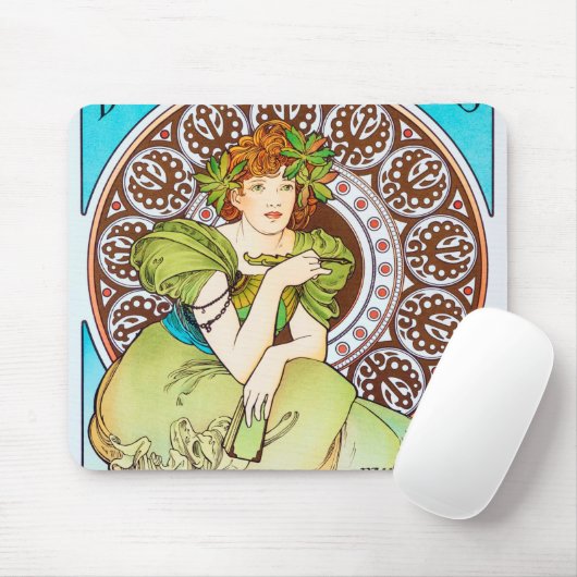 Alphonse Mucha Mousepad (Mit Mouse)