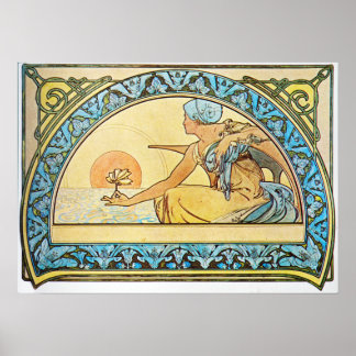 Alphonse Mucha. Nenbergar/Wasserlilie, 1898 Poster