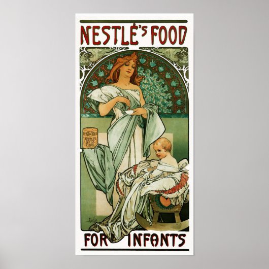 Alphonse Mucha Nestle's Food for Säuglings Poster (Vorne)