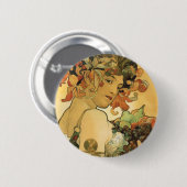 Alphonse Mucha ~ Obst. 1897 Button (Vorne & Hinten)