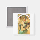Alphonse Mucha ~ Obst. 1897 Magnet (Vorderseite/Rückseite)