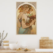 Alphonse Mucha - Obst - Drucken Poster (Küche)