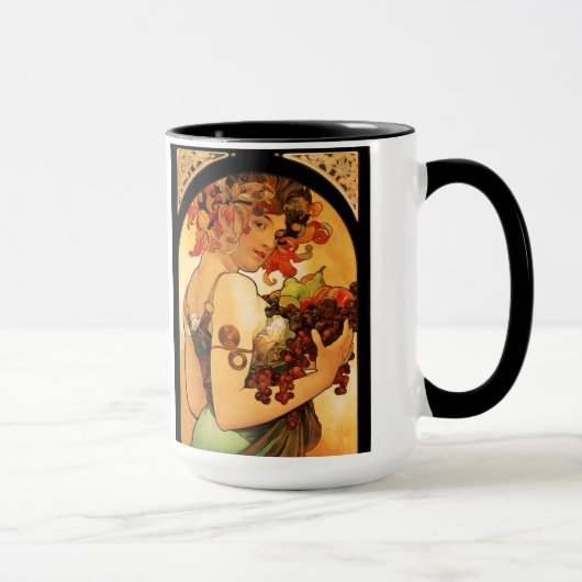 Alphonse Mucha Obst-Tasse Tasse (Rechts)