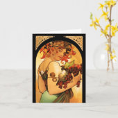 Alphonse Mucha Obstkarte Karte (Gelbe Blume)