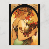 Alphonse Mucha Obstkarte Postkarte (Vorderseite)