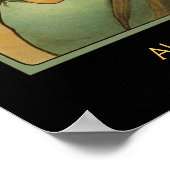 Alphonse Mucha Obstmalerei auf schwarz Poster (Ecke)