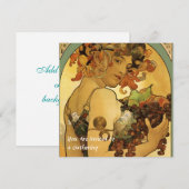 Alphonse Mucha Obstmalerei Einladung (Vorne/Hinten)