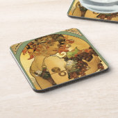 Alphonse Mucha Obstmalerei Untersetzer (Linke Seite)