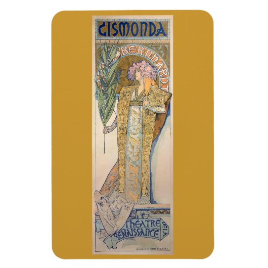 Alphonse Mucha Painting Magnet (Vertikal)