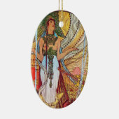 Alphonse Mucha Peacock Art Keramikornament (Rechts)