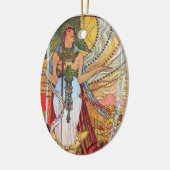 Alphonse Mucha Peacock Art Keramikornament (Links)