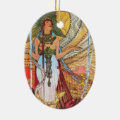 Alphonse Mucha Peacock Art Keramikornament (Hinten)