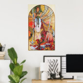 Alphonse Mucha Peacock Art Poster (Heimbüro)