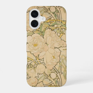Alphonse Mucha Peonies Peony Rose Fawn 1897 iPhone 16 Hülle