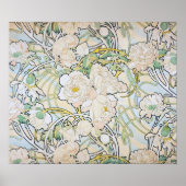 Alphonse Mucha Peonies Poster (Vorne)