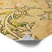 Alphonse Mucha - Peonies Poster (Ecke)