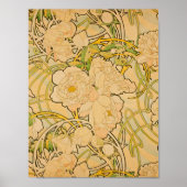 Alphonse Mucha - Peonies Poster (Vorne)