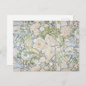 Alphonse Mucha Peonies Postkarte (Vorne/Hinten)