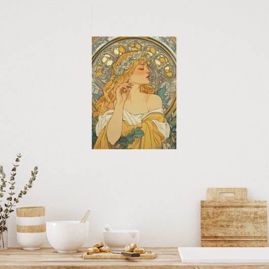 Alphonse Mucha Poster (Küche)