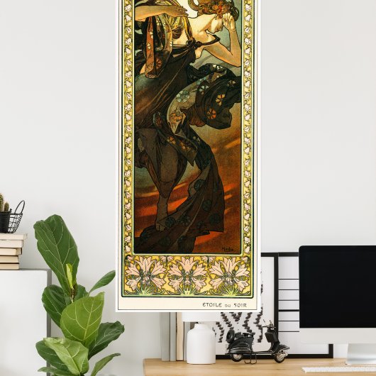 Alphonse Mucha Poster (Heimbüro)