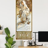 Alphonse Mucha Poster (Heimbüro)