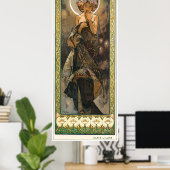Alphonse Mucha Poster (Heimbüro)