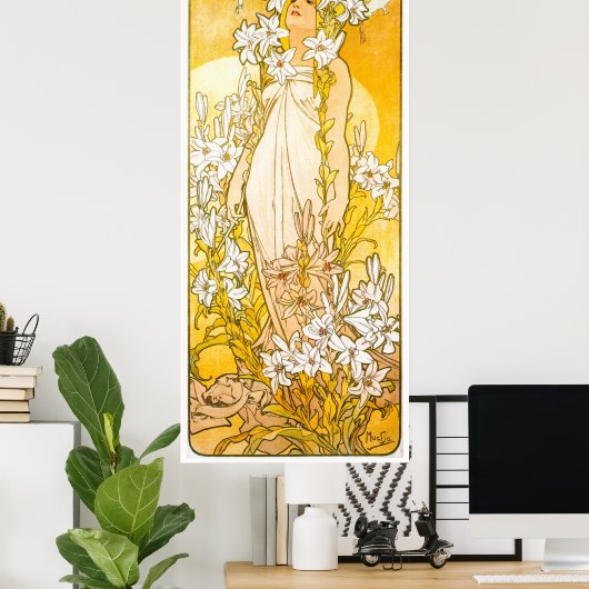 Alphonse Mucha Poster (Heimbüro)