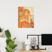 Alphonse Mucha Poster (Heimbüro)