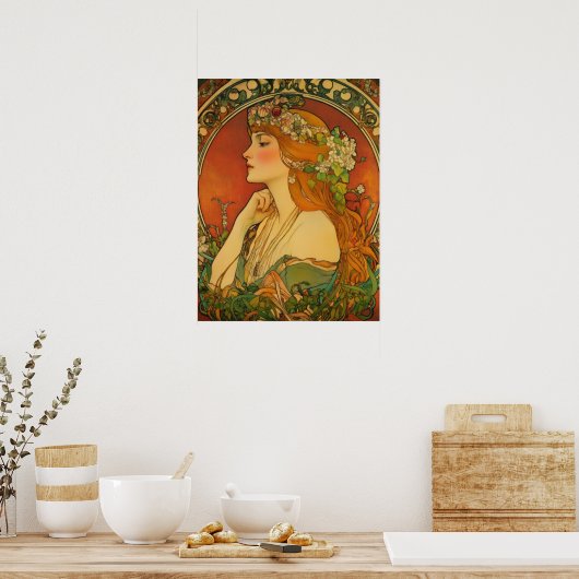 Alphonse Mucha Poster (Küche)