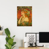 Alphonse Mucha Poster (Heimbüro)