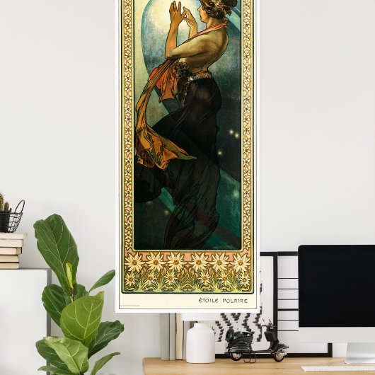 Alphonse Mucha Poster (Heimbüro)
