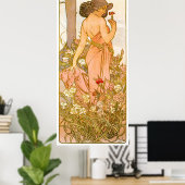 Alphonse Mucha Poster (Heimbüro)