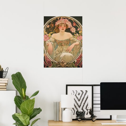 Alphonse Mucha Poster (Heimbüro)