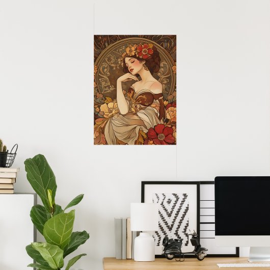 Alphonse Mucha Poster (Heimbüro)