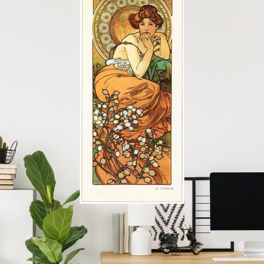 Alphonse Mucha Poster (Heimbüro)