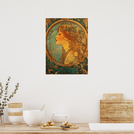 Alphonse Mucha Poster (Küche)
