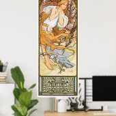 Alphonse Mucha Poster (Heimbüro)