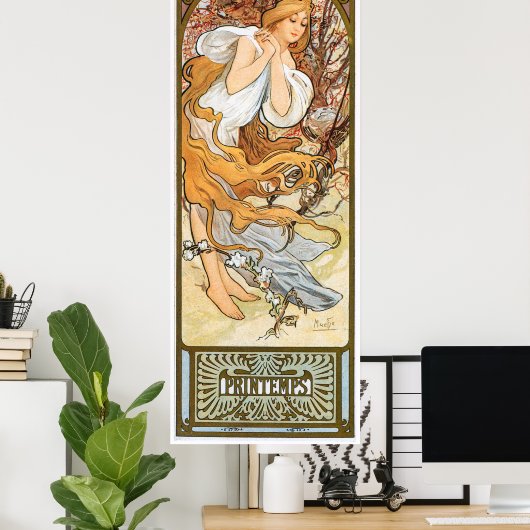 Alphonse Mucha Poster (Heimbüro)