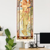 Alphonse Mucha Poster (Heimbüro)