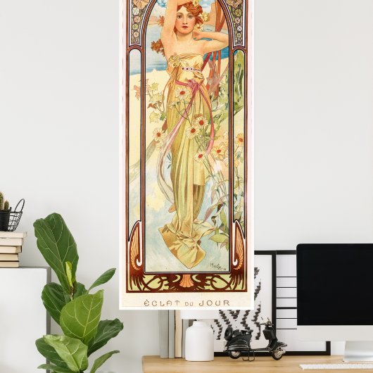 Alphonse Mucha Poster (Heimbüro)