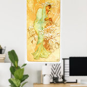 Alphonse Mucha Poster (Heimbüro)