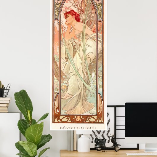 Alphonse Mucha Poster (Heimbüro)