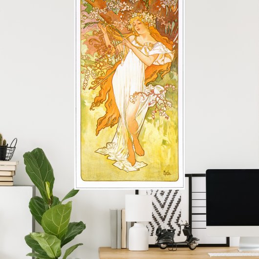 Alphonse Mucha Poster (Heimbüro)