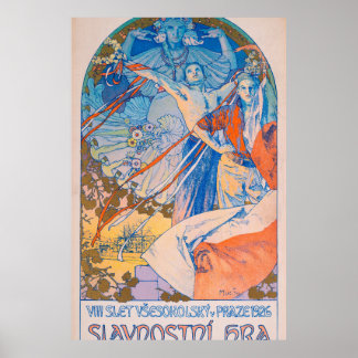 Alphonse Mucha Poster für das Sokol Festival (1926
