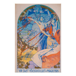 Alphonse Mucha Poster für das Sokol Festival (1926