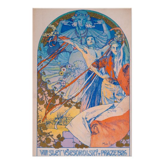 Alphonse Mucha Poster für das Sokol Festival (1926 (Vorderseite)