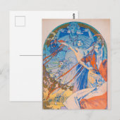Alphonse Mucha Poster für das Sokol Festival (1926 Postkarte (Vorne/Hinten)